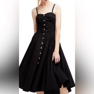 Free People black midi dress. NWT